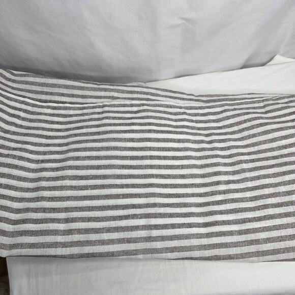 Boho Rustic Button Cotton Linen Farmhouse Striped  Curtains   52 x 84" 2 Panels - Picture 9 of 10